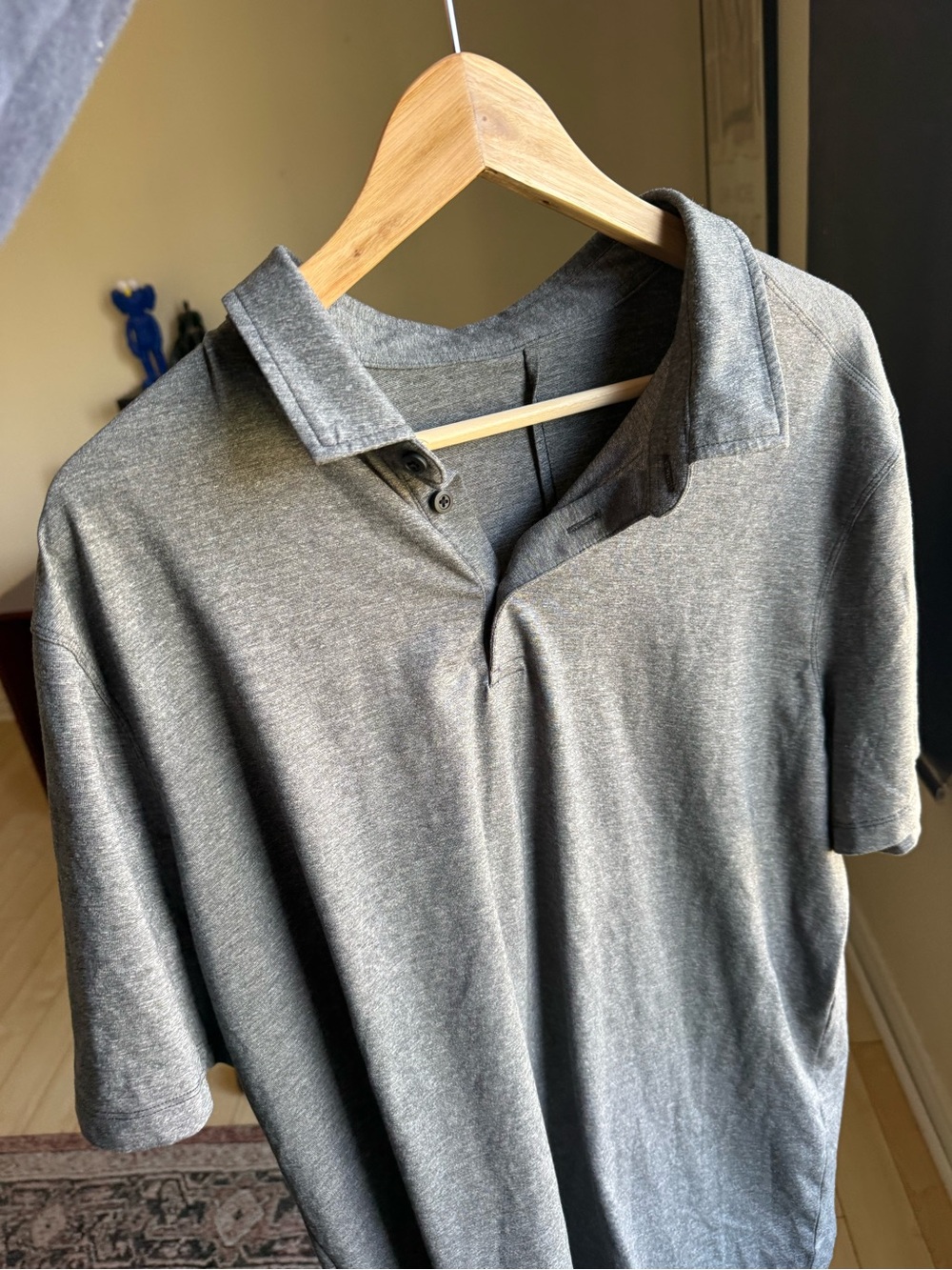 Men's Lululemon Grey Short-Sleeve Polo golf Shirt